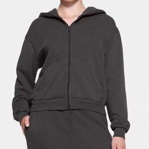 Skims Classic Zip Up Hoodie - French Terry - Ash color - NWT!!
